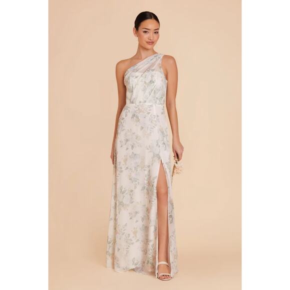 Birdy Grey Dresses & Skirts - NWT Birdy Grey Kira Floral Maxi Dress One Shoulder Chiffon Sage Spring Garden XS